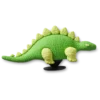 3D grøn dinosaur med skæl Jibbitz-vedhæng