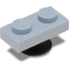 4Lw Lt Grey Tile 1X2 Jibbitz-vedhæng