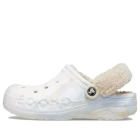 Baya Lined Clog med fuzz-rem i Marbled look “White Multi”