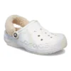 Baya Lined Clog med fuzz-rem i Marbled look “White Multi”