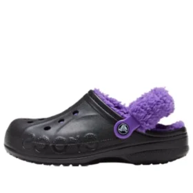 Baya Lined Clog med pelsrem “Sort Lilla”