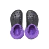 Baya Lined Clog med pelsrem “Sort Lilla”