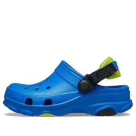 Blå sandaler med flade sko