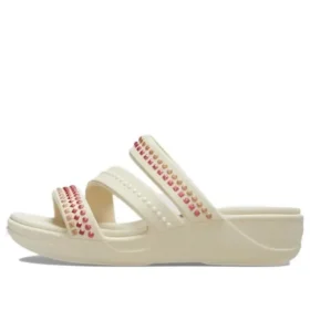 Boca Gems Srappy kilehælssandaler “White Red”