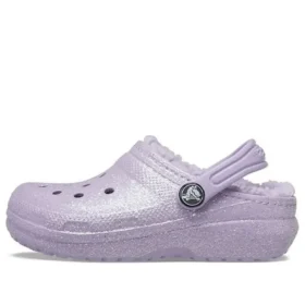 Børnesko: Classic Lined Clog med glitter “Lilla”