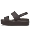 Brooklyn Croco Low Espresso-sandal “Brown”