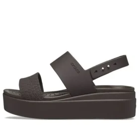 Brooklyn Croco Low Espresso-sandal “Brown”