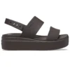 Brooklyn Croco Low Espresso-sandal “Brown”