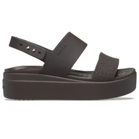 Brooklyn Croco Low Espresso-sandal “Brown”