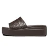 Brooklyn Croco Shine Slide-sandaler “Espresso”