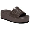 Brooklyn Croco Shine Slide-sandaler “Espresso”