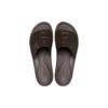 Brooklyn Croco Shine Slide-sandaler “Espresso”
