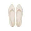 Brooklyn spidse flade sko “Cream White”