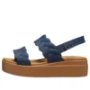 Brooklyn Woven Wedge Sandaler “Blue Brown”