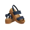 Brooklyn Woven Wedge Sandaler “Blue Brown”