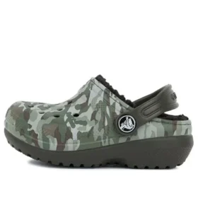 Camouflage-mønstrede Clogs med rund tå “Green Brown”