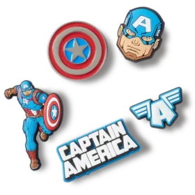 Captain America 5-pak Jibbitz-vedhæng