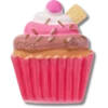 Chokolade-cupcake Jibbitz-vedhæng