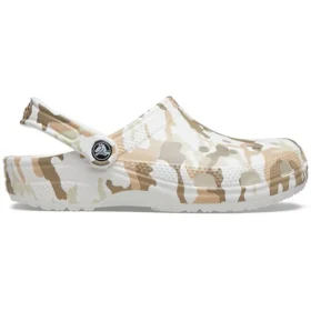 Classic Clog med camouflagemønster til stranden “White Camouflage”