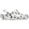 Classic Clog med dødningehoved-print “White Black”