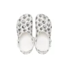 Classic Clog med dødningehoved-print “White Black”