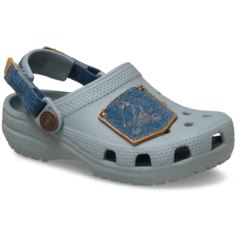 Classic Denim-Clog til småbørn med justerbar hælrem Classic Denim-Clog til småbørn med justerbar hælrem