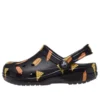 Classic Food Print Clogs “Sort Gul”