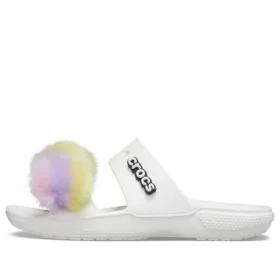 Classic Fur Sure 2-stroppede sandaler “Hvid”
