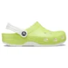 Classic Glow in the Dark Clogs “Lime Green White”