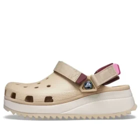 Classic Hiker Clogs “Beige, hvid, rød”
