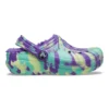 Classic Lined Clog with Marbling “Neon Purple Multi”