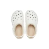Classic Lined Geometric Clogs “White”