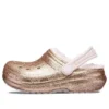 Classic Lined Glitter Clog “Gold Pink”