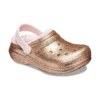 Classic Lined Glitter Clog “Gold Pink”