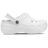 Classic Lined Platform Clogs “White”