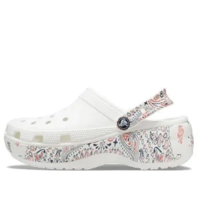 Classic Platform Americana Paisley Clogs “Hvid”