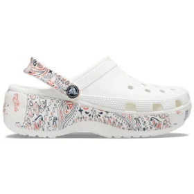 Classic Platform Americana Paisley Clogs “Hvid”