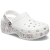 Classic Platform Americana Paisley Clogs “Hvid”
