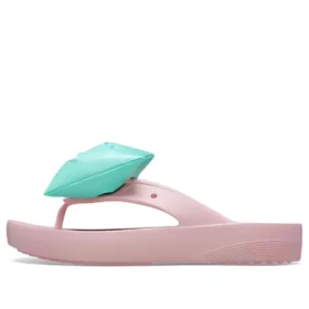 Classic Platform Bow Klipklappere “Pink Teal”