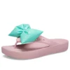 Classic Platform Bow Klipklappere “Pink Teal”