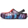 Classic Tie-Dye Stay Warm Cozy Crocs hjemmesko unisex lilla rød