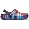 Classic Tie-Dye Stay Warm Cozy Crocs hjemmesko unisex lilla rød