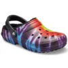 Classic Tie-Dye Stay Warm Cozy Crocs hjemmesko unisex lilla rød