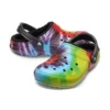 Classic Tie-Dye Stay Warm Cozy Crocs hjemmesko unisex lilla rød