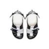 Classic Zip Tie Buckle Clogs “Black White”