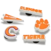 Clemson Univ 5-pak Jibbitz-vedhæng
