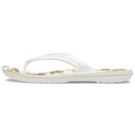 Crocband-klipklappere med print “White Tan”