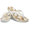 Crocband-klipklappere med print “White Tan”