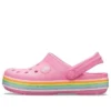 Crocband regnbue-glitter-Clogs “Pink”