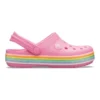 Crocband regnbue-glitter-Clogs “Pink”